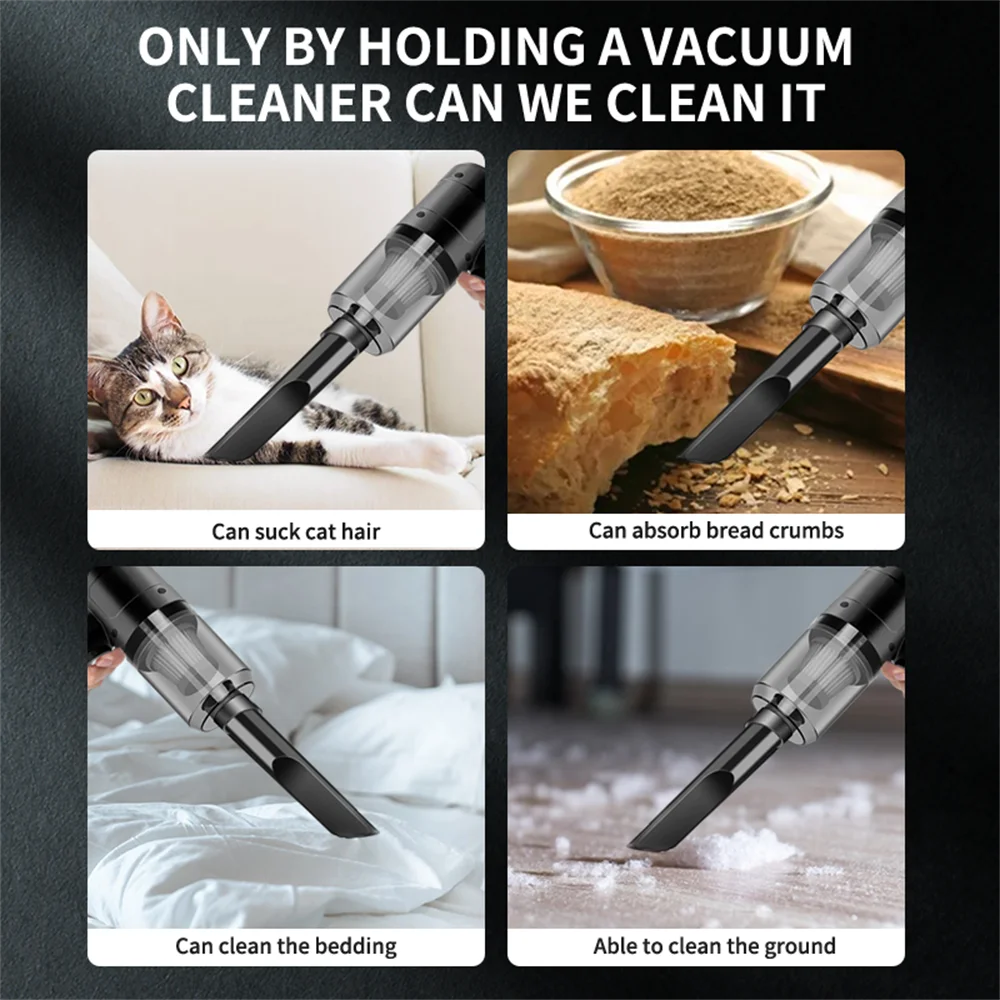 Car Vacuum Cleaner Portable Small Vacuum Cleaner For Multi Purpose Vehicles Small Household Pump Handheld Car Vacuum Cleaner