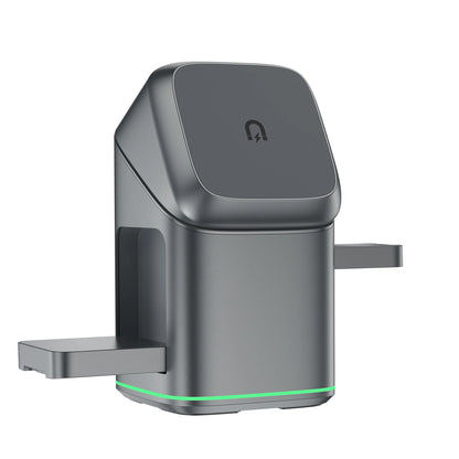 3 in 1 Rotating Wireless Charging Station, Magnetic Charger Stand for Phone & iWatch & Wireless Earbuds,Adjustable Charging Dock