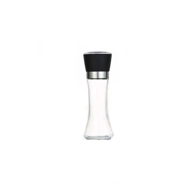 Premium Stainless Steel Pepper Grinder, Durable Glass Body, Adjustable Coarseness Handheld Spice Mill