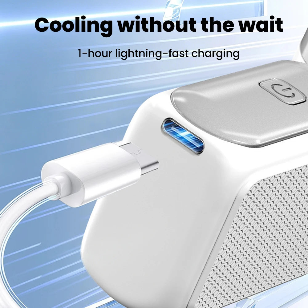 Mini Fan Handheld Portable Outdoor Small Fan 5-speed Adjust Ultra Mini Fan Type-C Rechargeable Home Office Summer Cooling Fans