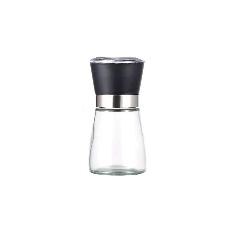 Premium Stainless Steel Pepper Grinder, Durable Glass Body, Adjustable Coarseness Handheld Spice Mill