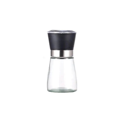 Premium Stainless Steel Pepper Grinder, Durable Glass Body, Adjustable Coarseness Handheld Spice Mill