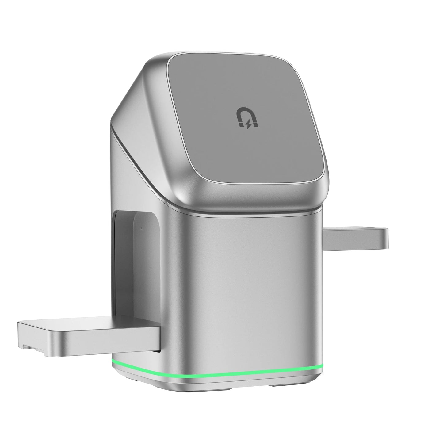 3 in 1 Rotating Wireless Charging Station, Magnetic Charger Stand for Phone & iWatch & Wireless Earbuds,Adjustable Charging Dock